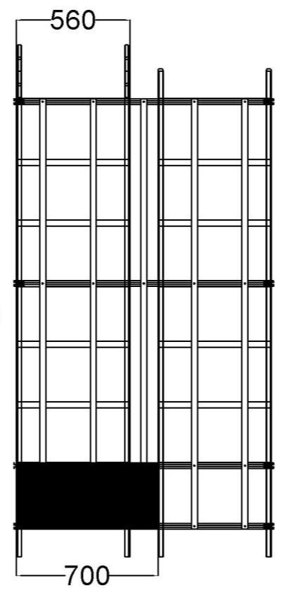 MODULO SDOPPIAMENTO DX (COD.A54MOSSX) COMPONENTI: SEZIONE SDOPPIAMENTO A SX PREMONTATA Il modulo di sdoppiamento viene fornito premontato.