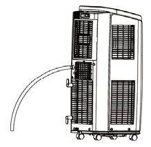 Deumidificazione ATTENZIONE! Quando si utilizza il climatizzatore in Deumidificazione, è consigliabile predisporre sempre il drenaggio continuo per garantire la massima efficienza di deumidificazione.