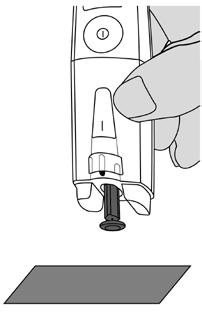 Figura 1 Figura 2 4 Rimuovere la lancetta e smaltirla Premere ancora il pulsante di rilascio in modo da consentire di impugnare lo stelo.