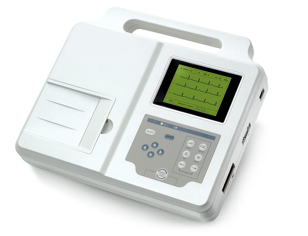 ELETTROCARDIOGRAFO INTERPRETATIVO 3 CANALI codice: ECG300A Schermo LCD 320 x 240 ad alta risoluzione. Visualizzazione della forma d onda. Acquisizione simultanea ECG a 12 derivazioni.