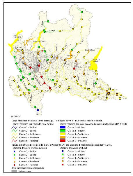 Olona sett. F. Olona sett. T. Lura T. Seveso T. Seveso Canale Martesana Roggia Vettabbia Cavo Redefossi F. Ticino F.