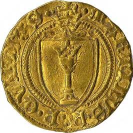Stato della Chiesa Martino V (1417-1431) 171. Ducato papale (o bolognino d oro), 1426-1428 Oro g 3,48 mm 20,74 inv.