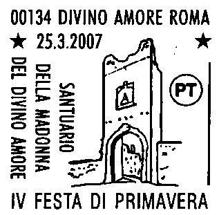 258 RICHIEDENTE: Santuario della Madonna del Divino Amore Roma SEDE DEL SERVIZIO: Santuario Divino Amore Via Ardeatina km 12,00-00134 Roma DATA: 25/3/07 ORARIO: 9/19