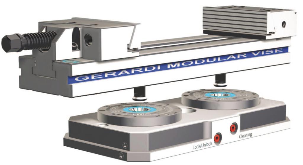new Gerardi immediate positioning and clamping system (Ripetibilità entro 0,005 mm) (Repositioning accuracy within 0,005 mm) TTIMENTO DEI