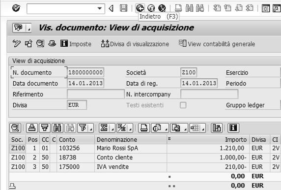 La Società presso la quale è stato registrato il documento 3. L Esercizio (il periodo contabile) 4. Il Motivo storno. 5.