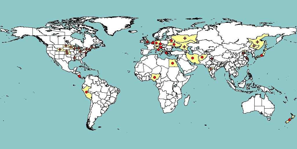 Per quanto riguarda l Europa, è stata segnalato in Polonia su patata, in Francia su patata e pomodoro, in Italia (Lazio e Puglia) e Olanda su varie solanacee ornamentali.