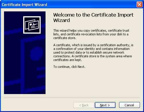 Sarà visualizzata la finestra Completing the Certificate Import Wizard.