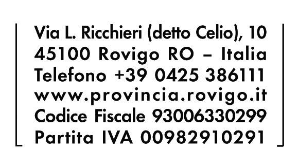 AREA FINANZIARIA Telefono +39 0425 386301 Telefax +39 0425 386300 area.finanziaria@provincia.rovigo.it Via Ricchieri detto Celio, 10 45100 Rovigo Allegato alla D.C.P. n. 21/30385 del 29/06/2011 I.E. - esecutiva dal 28/07/2011 ELENCO INCARICHI ESTERNI PER L ANNO 2011 (integrazione all'allegato medesimo del bilancio di previsione 2011 approvato con deliberazione del Consiglio Provinciale n.