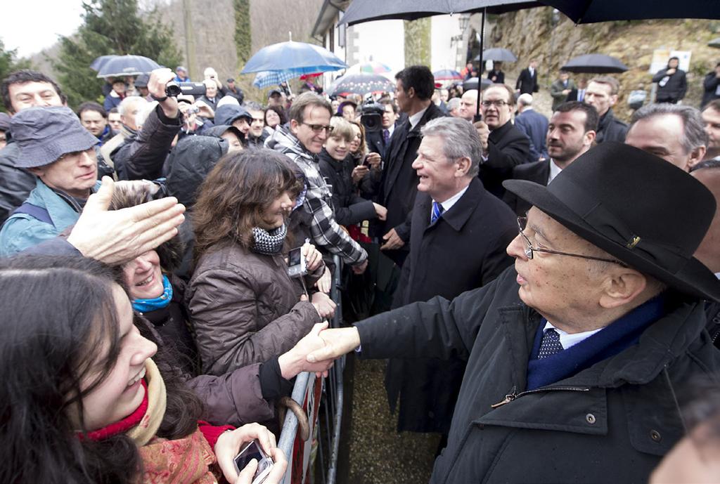 Il Presidente Gauck e il Presidente Napolitano allo