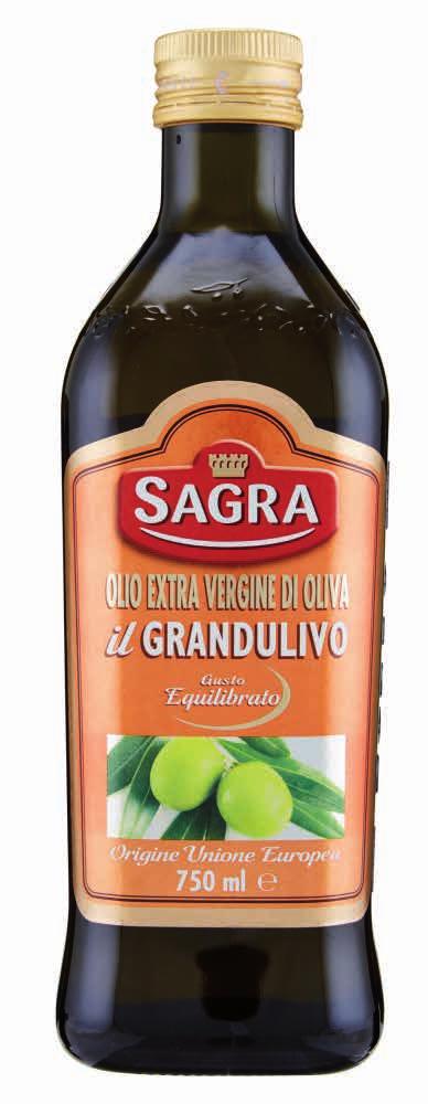 Olio extra vergine di oliva SAGRA grandulivo 75 cl (al lt 4,39)