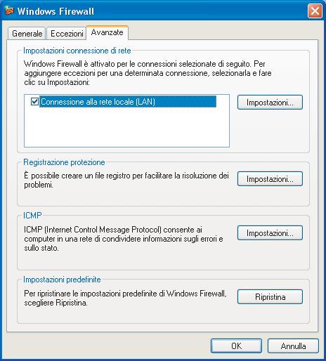 Installazione driver e software Per utenti XP SP2: 1 Fare clic sul pulsante Start, Pannello di controllo quindi Windows Firewall.