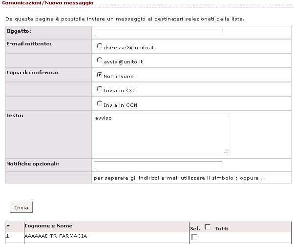 Una volta salvate tali modifiche è possibile importare il file attraverso la funzione N.B.: Non è consentito usare il foglio Excel per aggiungere studenti alla lista iscritti.