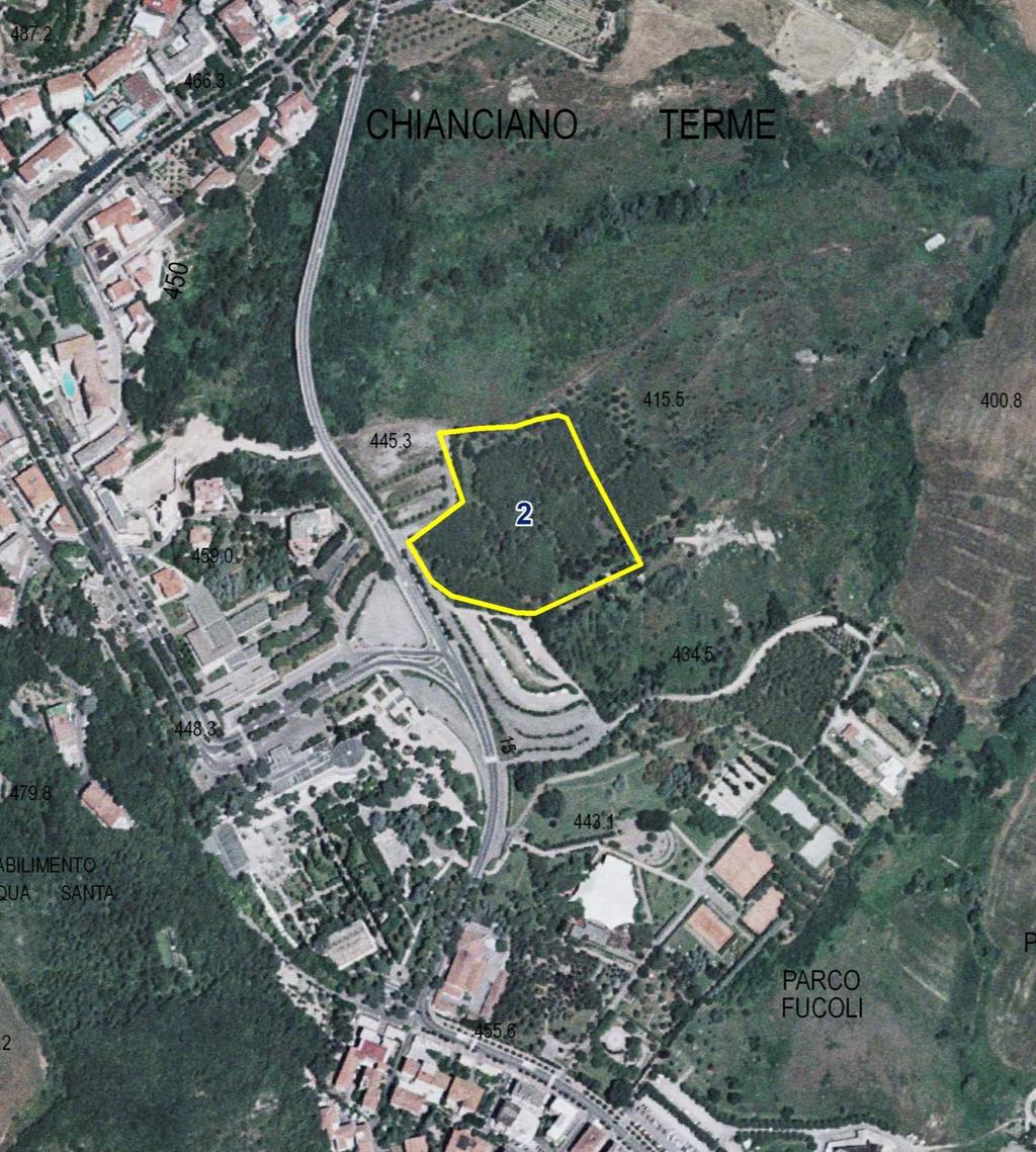 COMUNE DI CHIANCIANO TERME (Provincia di Siena) QUADRO URBANISTICO CONOSCITIVO SCHEDA 2 Oggetto: Area Ribussolaie (già previsione