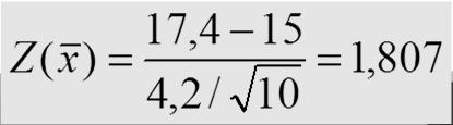 H 1 : μ > 15 α=0,01 F t(9) (2,821)=0,99 0,01 Densità della v.c.