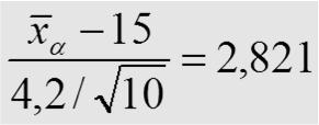 Errore di prima specie (α) errore seconda specie (β) e potenza del test (1-β) x α = valore soglia che separa la zona di accettazione dalla zona di rifiuto Qual è il valore soglia che x α separa la