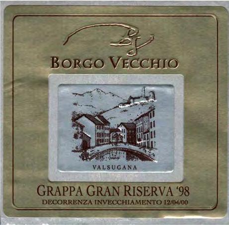 Categoria: Grappe Invecchiate Distillato: GRAPPA GRAN RISERVA Azienda: BORGO VECCHIO SAS Indirizzo: Via Barricata, 12/A 38050 Ospedaletto (TN) Tel: 0461 770000 Web: www.borgo-vecchio.