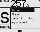 x2 Menus o o o Sceglie voce menu, Regola valore