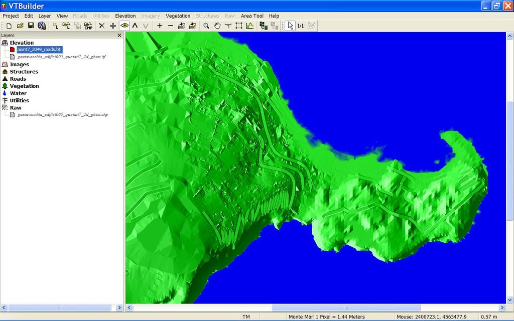 4) Inserire l impronta delle strade OSM sul modello del