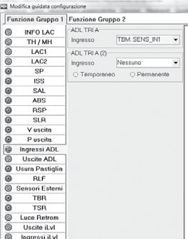 In questa scheda selezionare SENS_SUP o SENS_IN e il menu a tendina mostrerà Inserire ADL tri-state selezionarla e i
