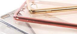 ELEKTRO FLEX Custodia in morbido materiale ultra flessibile e trasparente per iphone, con elegante decorazione effetto metallo sui