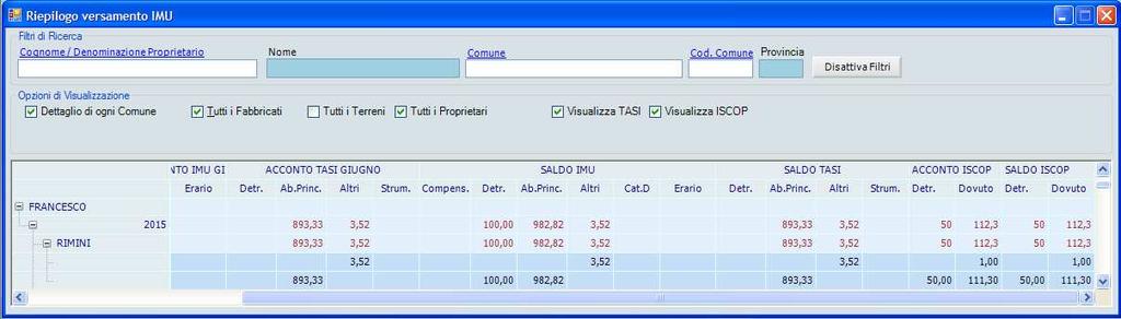 Ricalcolo IMU/TASI/ISCOP La procedura è stata aggiornata al fine di consentire il ricalcolo, in acconto, di terreni e fabbricati ai solo fini ISCOP.