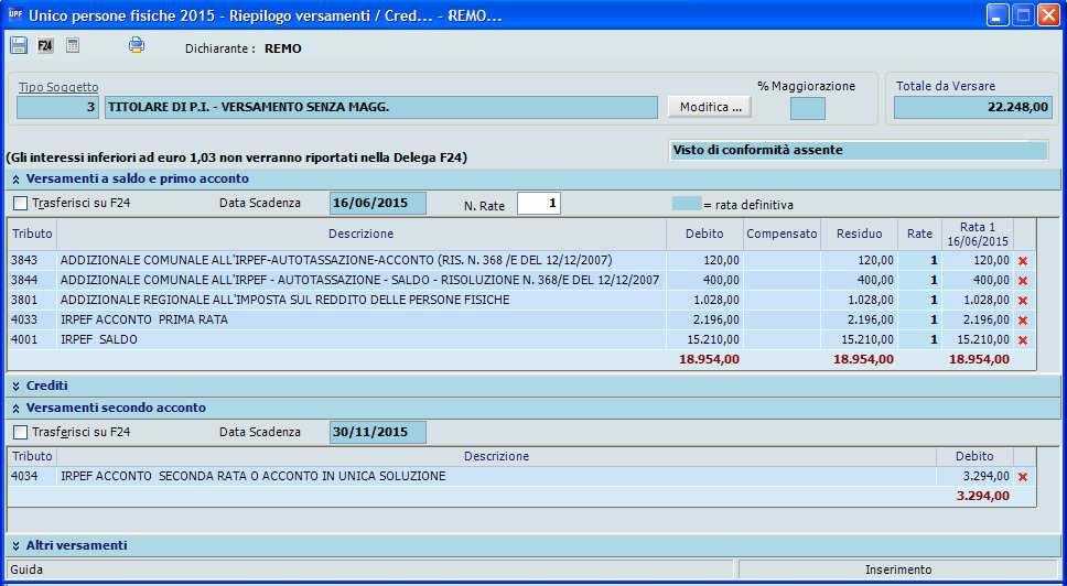 UNICO I codici sopra elencati sono utili in sede di definizione dei versamenti e possono essere utilizzati sul VER in Riepilogo versamenti.