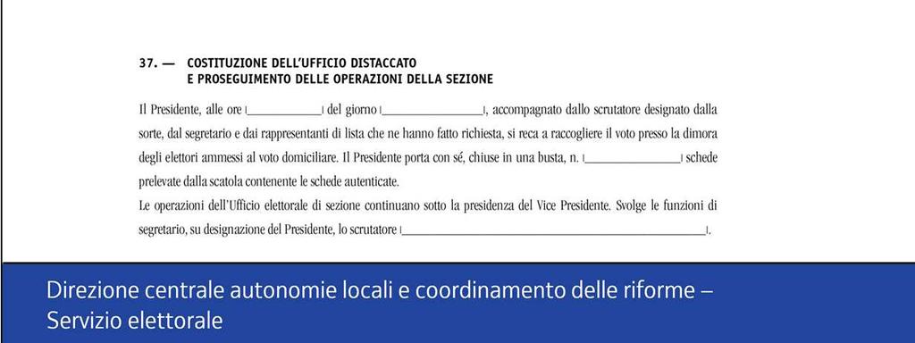 Il sabato pomeriggio, al momento della determinazione del numero delle schede da autenticare, il presidente aggiunge gli elettori compresi in questo elenco e li somma a quelli