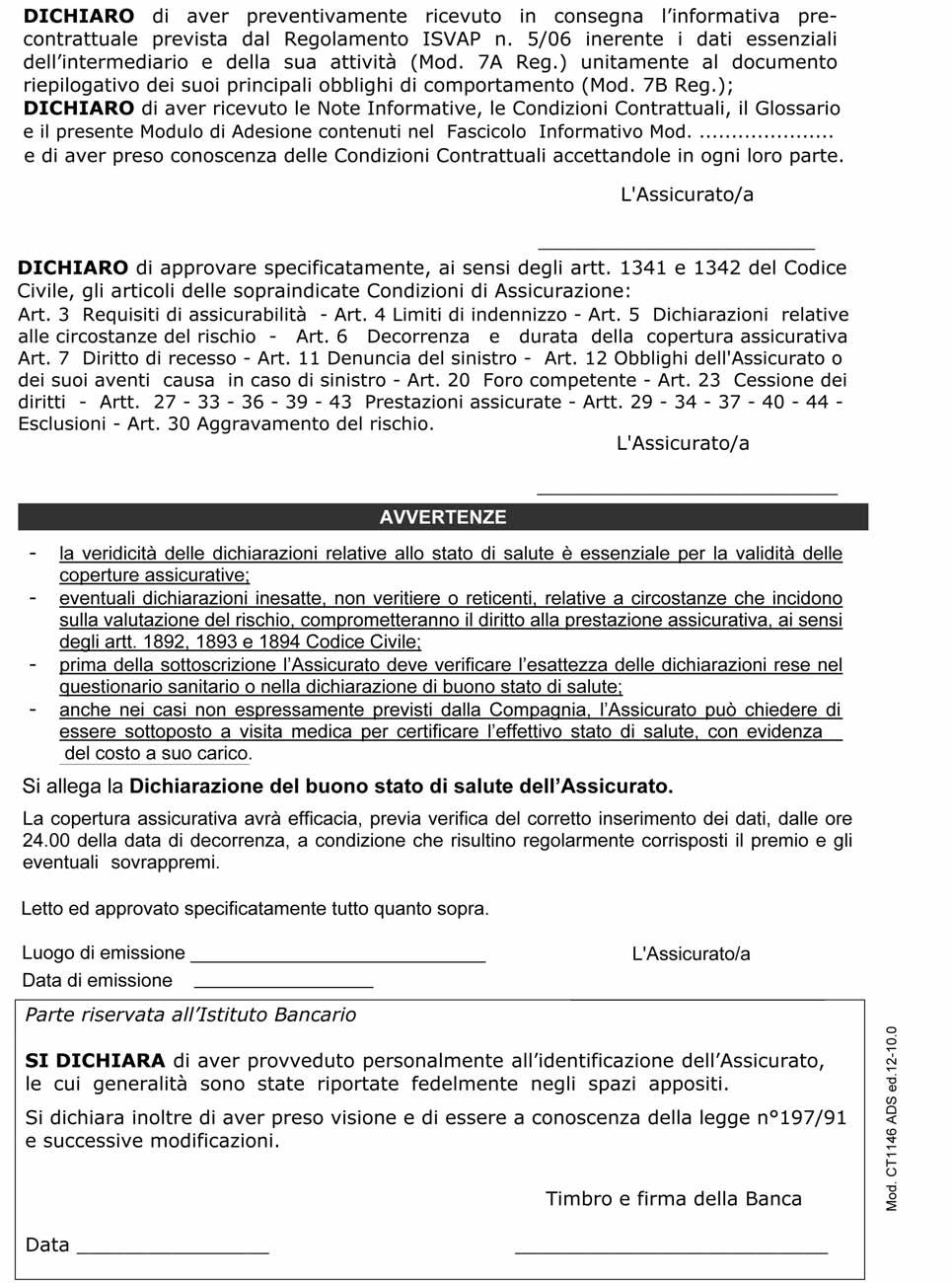 fac-simile Modulo di