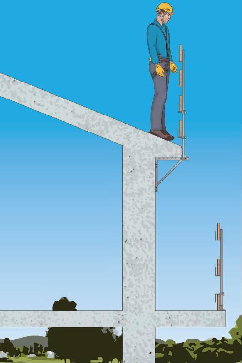 temporanei di protezione dei bordi (parapetti provvisori) da utilizzare durante la costruzione o la manutenzione di edifici o di altre strutture.