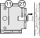 9 (21) sul fianco dell'apparecchio, lato maniglia, a filo con il frontale: Staccare la pellicola protettiva e incollare il coprifuga. u Accorciare se necessario il coprifuga Fig.