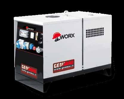 6 SERIE WORX Worx Series Modelli Daily da 6kVA a 11kVA: Motore Benzina o Diesel 3000 rpm Raffreddato ad aria Super Silenziato Avviamento Elettrico Grado di Protezione: IP33 Secondo normative CE per