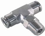 RACCORDI AD INNESTO RAPIDO PUSH-IN FITTINGS Caratteristiche tecniche: Corpo e anello estrattore in ACCIAIO INOX 316, guarnizione in Viton, pinza in acciaio inox Aisi 303.