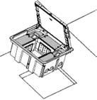 The range is completed with the optional front plates for automatic switches (HG50), the socket panels (HG-1 e HG-4) and the steel sheet metal box (HG99SM) for housing in