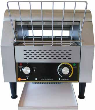 Tostiere RS582 Tostiera a nastro singola Single conveyor toaster RS583 Tostiera a nastro doppia Double conveyor toaster Ideale per alberghi, bed & breakfast, ristoranti, catering, comunità Velocità