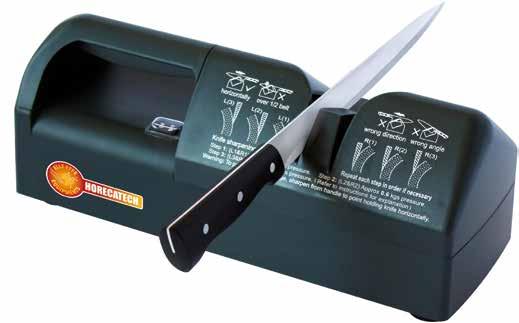 Affila coltelli RS590 Affila coltelli professionale Professional knife sharpener Ideale per macellerie, gastronomie e ristoranti Utilizzabile con ogni tipo di coltello: lungo, corto, spesso, fine e