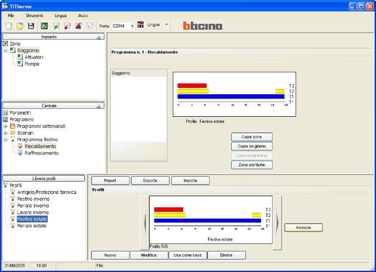 Report Crea un file in formato Excel contenente i grafici di tutti i profili presenti nella libreria (opzione disponibile solo se Excel è installato sul PC).