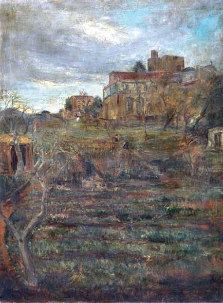 21 Casciaro Guido (Napoli 1900-1963) Vecchio Vomero - 1938 olio su tela, cm