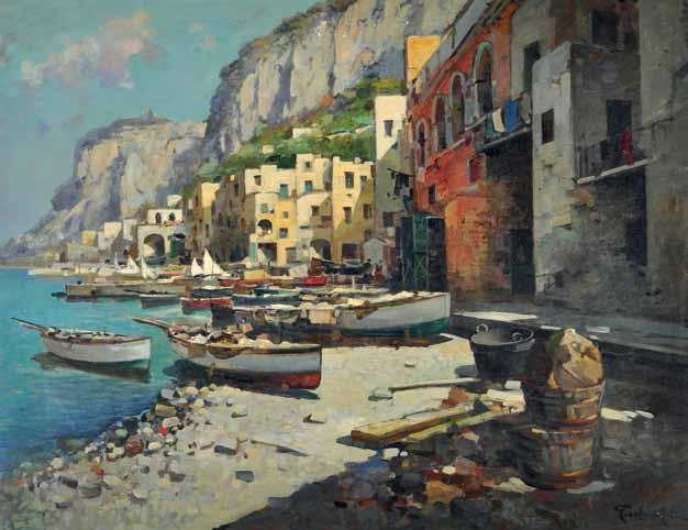 33 Giordano Felice (Napoli 1880 - Capri 1964) Capri olio su tela, cm