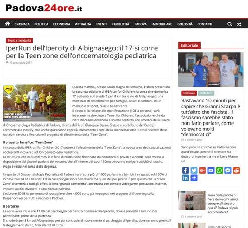 Padova 24 Ore 074 UFFICIO STAMPA: NEWS,