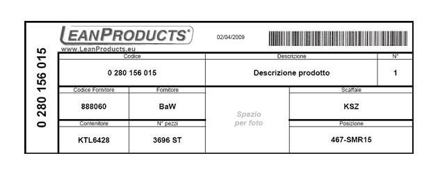 La movimentazione e la produzione di materiali o componenti tra fasi di lavorazione successive è autorizzata dal Kanban (cartellino) nel quale verranno riportate informazioni