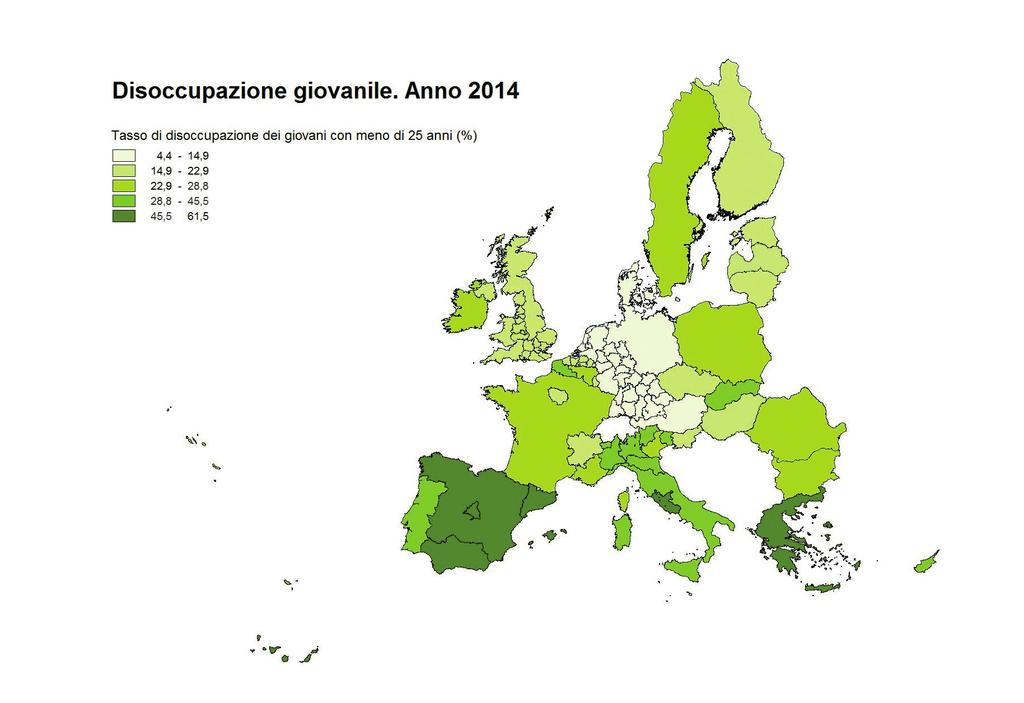 LAVORO 29 DISTRIBUZIONE DELL OCCUPAZIONE SECONDO IL GENERE. STATI EUROPEI.