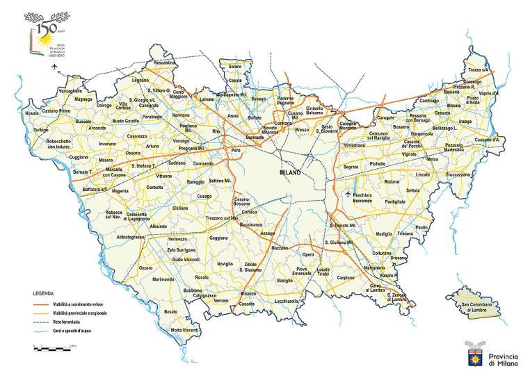 La ex Provincia di Milano 157.819: sono gli ettari di superficie totale della ex Provincia di Milano 128.002: sono gli ettari di superficie agricola nel 1954 80.