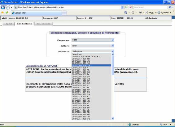 NOTA OPERATIVA PER IL TRASFERIMENTO DELLE PARTICELLE DUBBIE E NEGATIVE AGLI ELENCHI DI CAMPO NELL APPLICATIVO SITICONVOCA VERS.1.