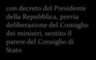 di Stato Dai ministri se espressamente autorizzati dalla legge e nelle