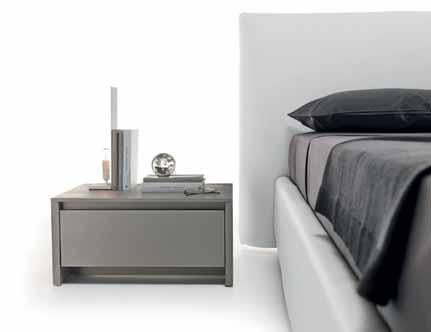 white texture 2-drawer bedside table LETTO ARCH co rivesti nto Ac