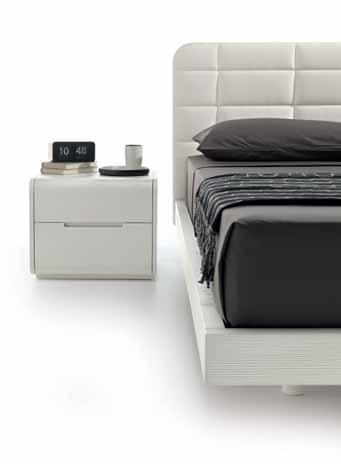 LETTO OUTLINE co rivesti nto co-p ca OUTLINE BED with white eco-leather