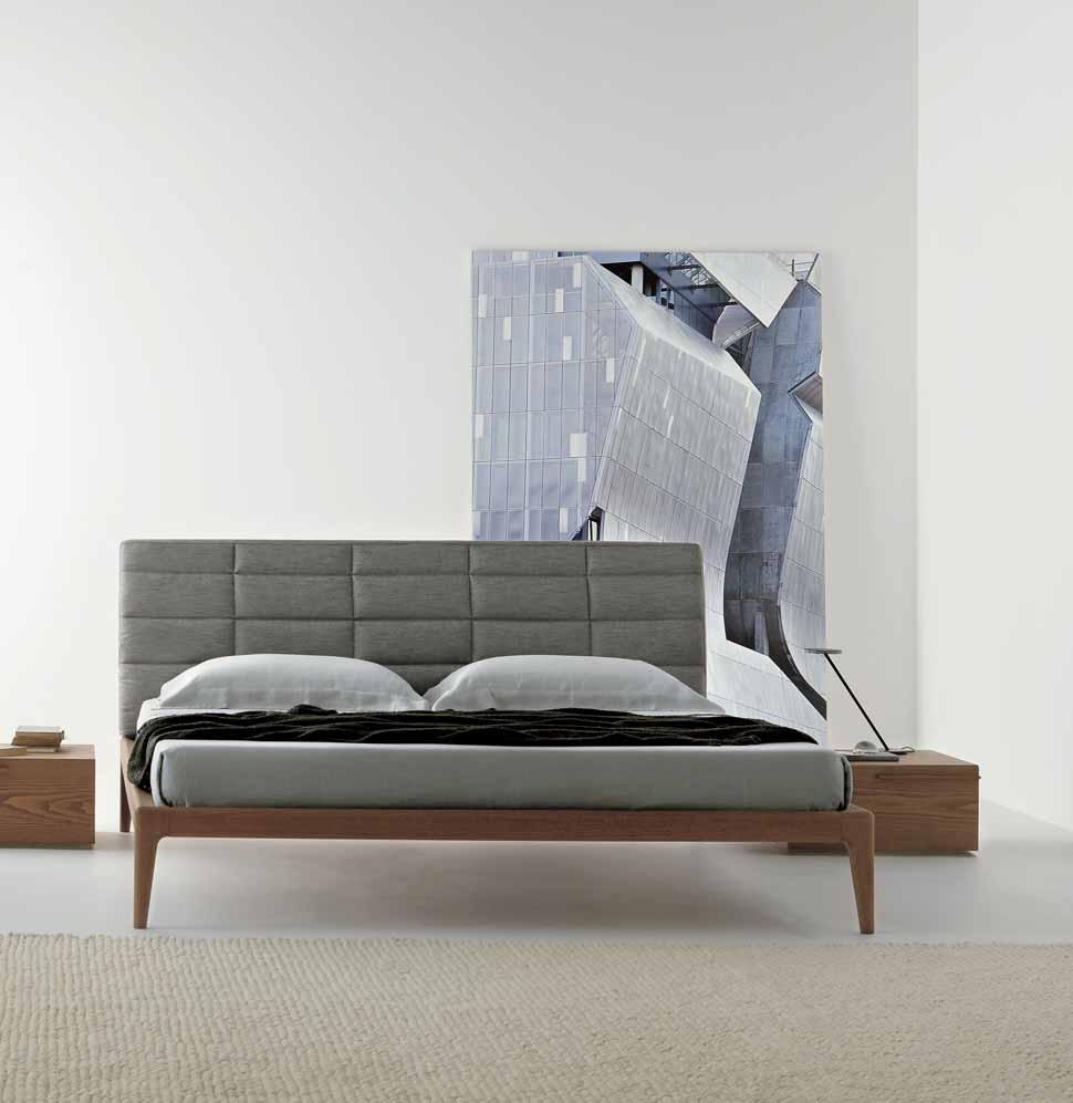 cassetti frassino brown SOFT BED with Acapulco 22 headboard 2 GLAM SLIM