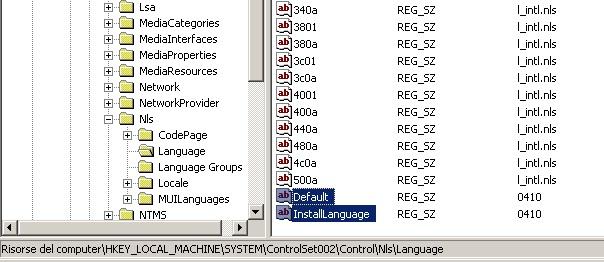 Se avete il vostro sistema operativo client, Windows XP pro, in una lingua differente da quella "che capite" e volete cambiarla (es.