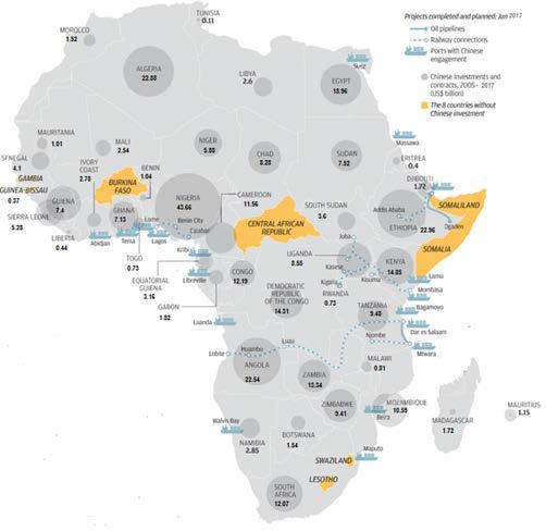 Dietro il Mediterraneo l Africa: Cina e Germania già in campo 15 Investimenti cinesi per settore 2005-giu.