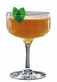 THE OLD CUBAN 4,5 CL RUM BACARDI 8 ANNI 2,25 CL SCIROPPO DI ZUCCHERO 2 CL SUCCO DI LIME 2 GOCCE di ANGOSTURA BITTER FOGLIE DI MENTA 6 cl Champagne IN UNO SHAKER PRECEDENTEMENTE